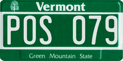 VT license plate POS079