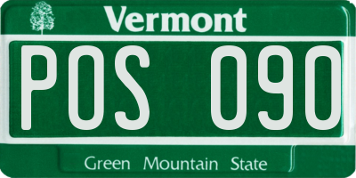 VT license plate POS090