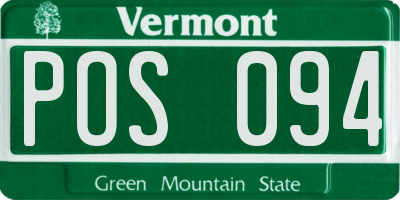 VT license plate POS094