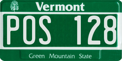 VT license plate POS128
