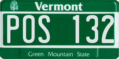 VT license plate POS132