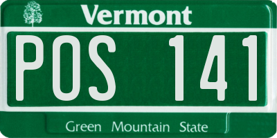 VT license plate POS141