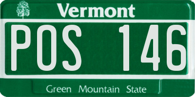 VT license plate POS146