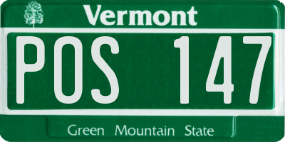VT license plate POS147