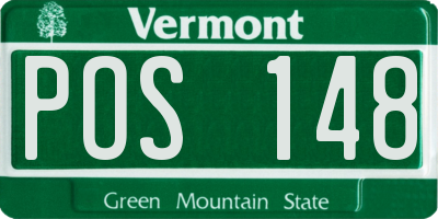 VT license plate POS148
