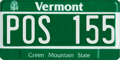 VT license plate POS155