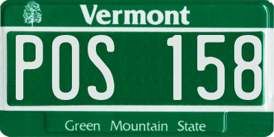 VT license plate POS158