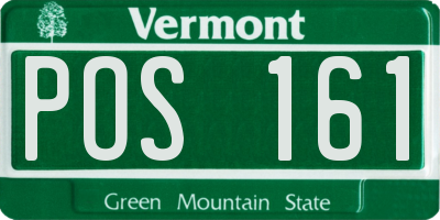 VT license plate POS161