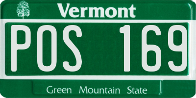 VT license plate POS169