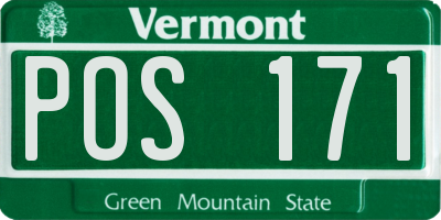 VT license plate POS171