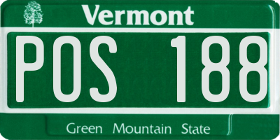 VT license plate POS188