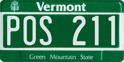 VT license plate POS211