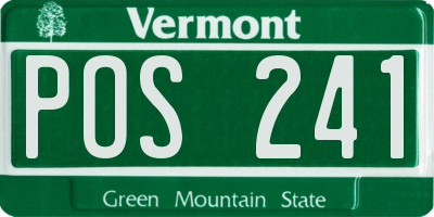 VT license plate POS241