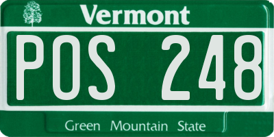 VT license plate POS248