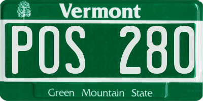 VT license plate POS280