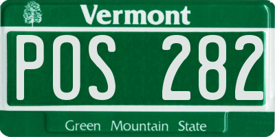 VT license plate POS282