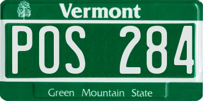 VT license plate POS284
