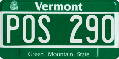 VT license plate POS290