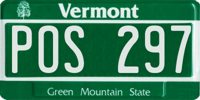 VT license plate POS297