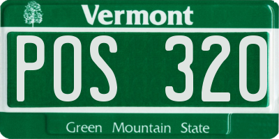 VT license plate POS320