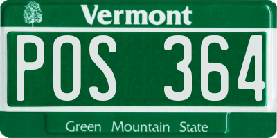 VT license plate POS364