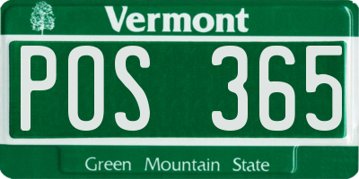 VT license plate POS365