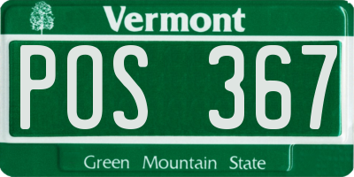 VT license plate POS367
