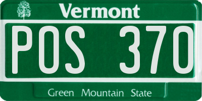 VT license plate POS370