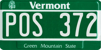 VT license plate POS372