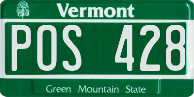 VT license plate POS428