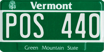 VT license plate POS440