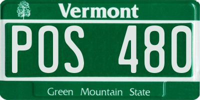 VT license plate POS480