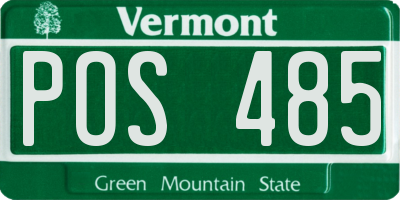 VT license plate POS485