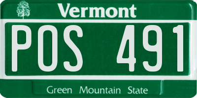 VT license plate POS491