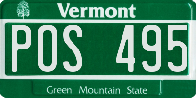 VT license plate POS495