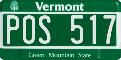 VT license plate POS517