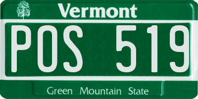 VT license plate POS519