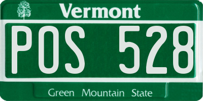 VT license plate POS528