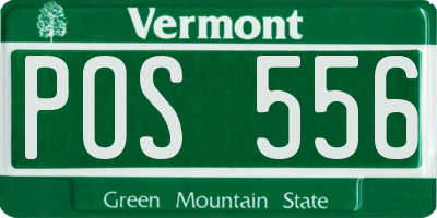 VT license plate POS556