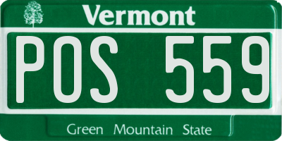 VT license plate POS559