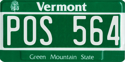 VT license plate POS564