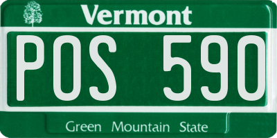 VT license plate POS590