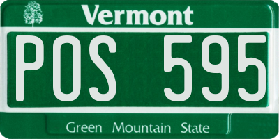 VT license plate POS595