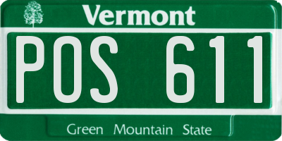 VT license plate POS611