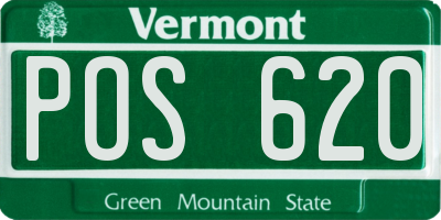 VT license plate POS620