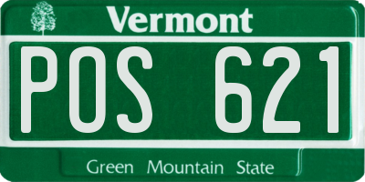 VT license plate POS621