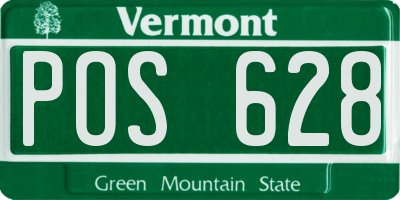VT license plate POS628