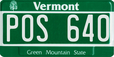 VT license plate POS640