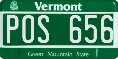 VT license plate POS656