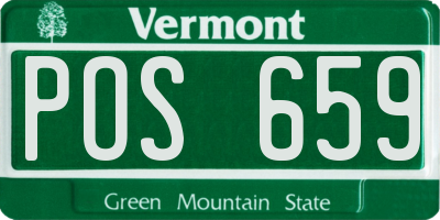 VT license plate POS659